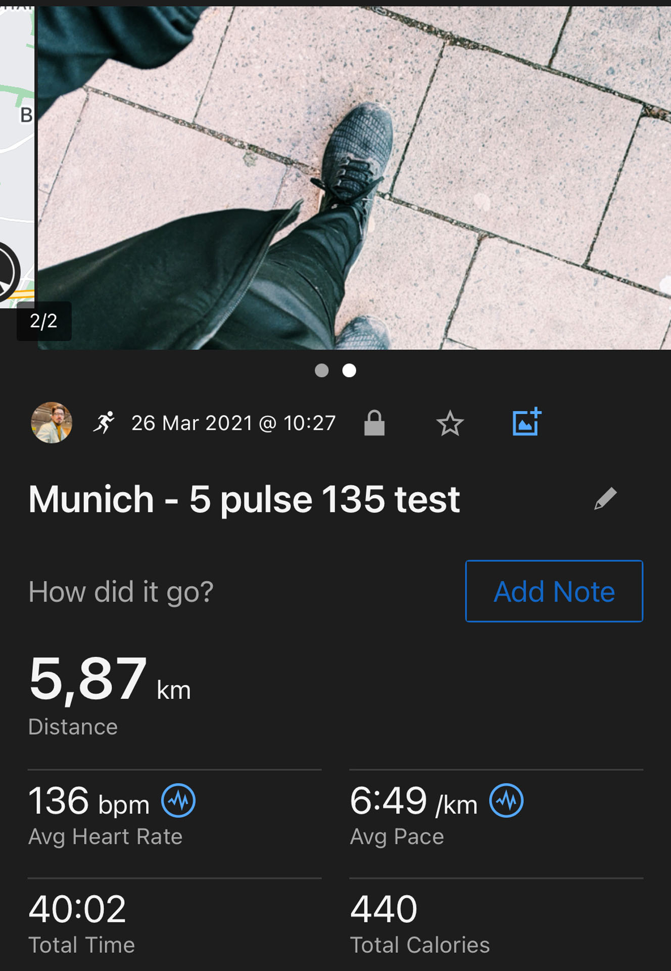 My first run in Garmin